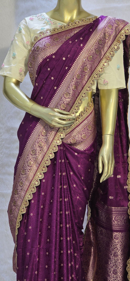 Elegant Banarasi silk saree for women wedding wear
