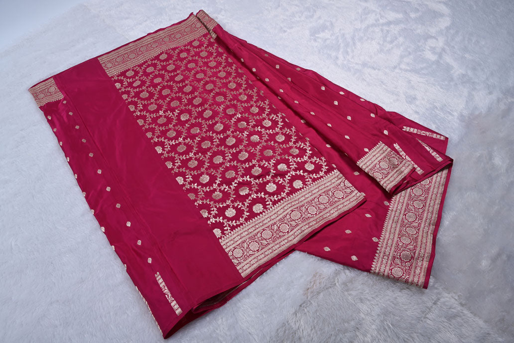 Banarasi Pink Saree