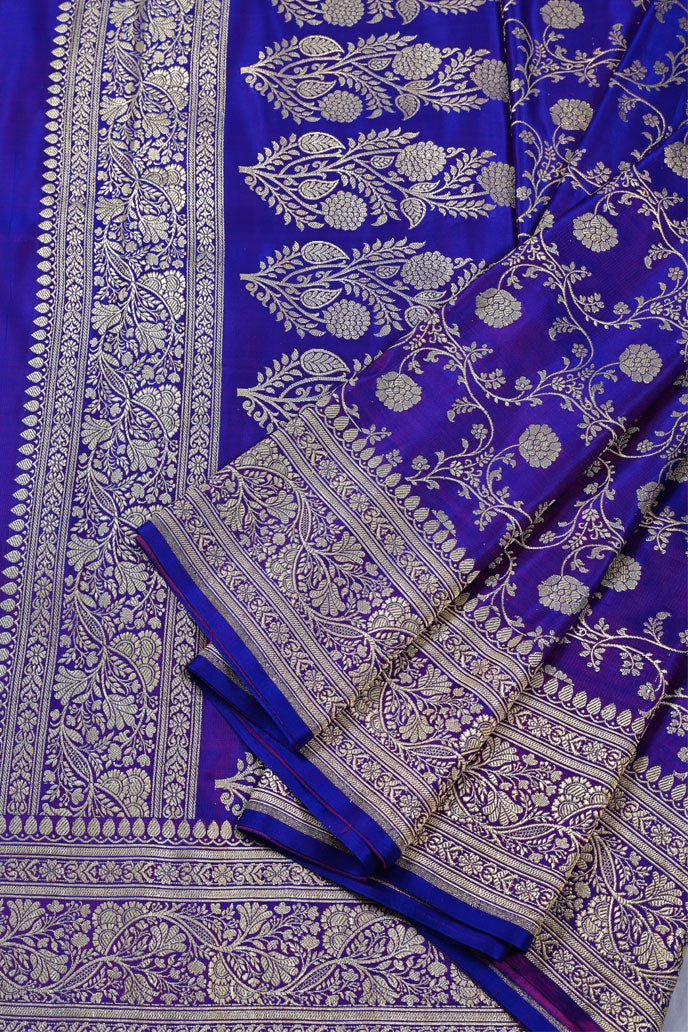 Purple Banarasi Saree