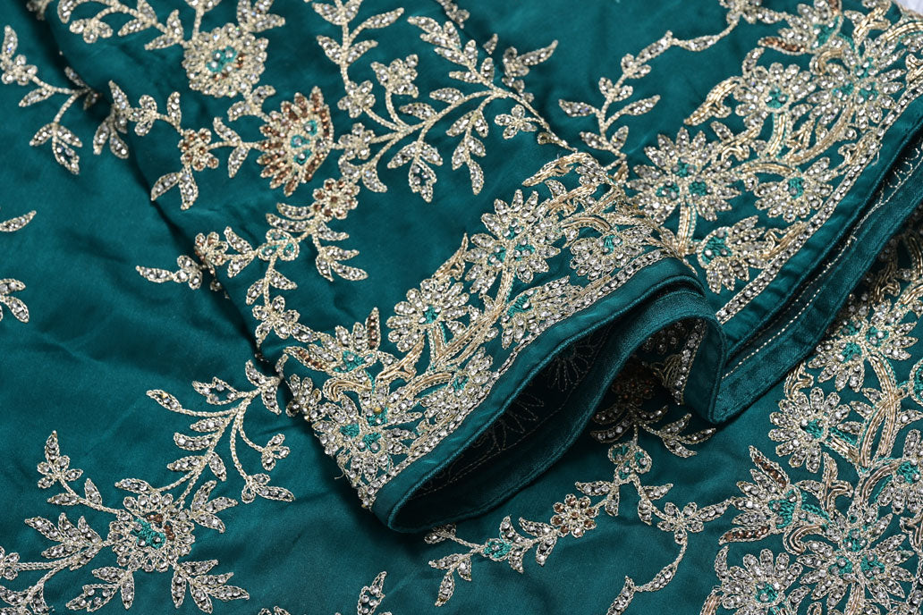 Fabric Green Designer Silk Saree