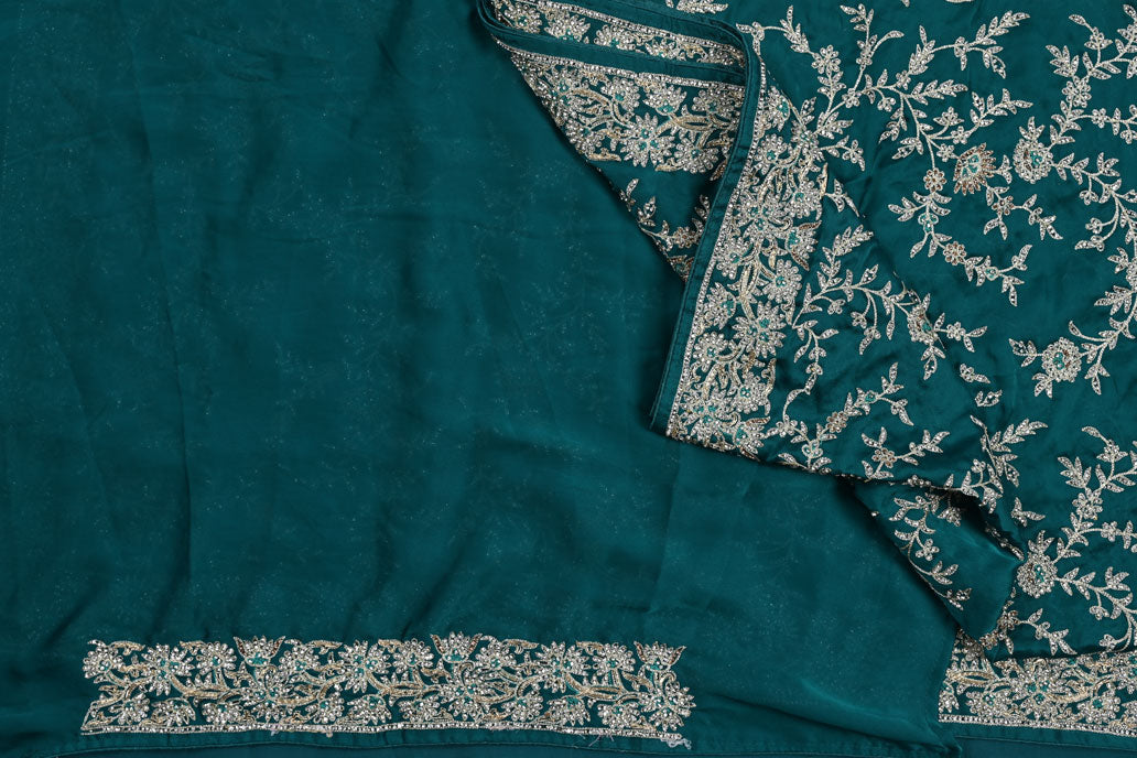 Fabric Green Designer Silk Saree