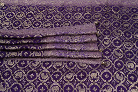 Silk nevy blue dola silk saree for weddings and festive occasions