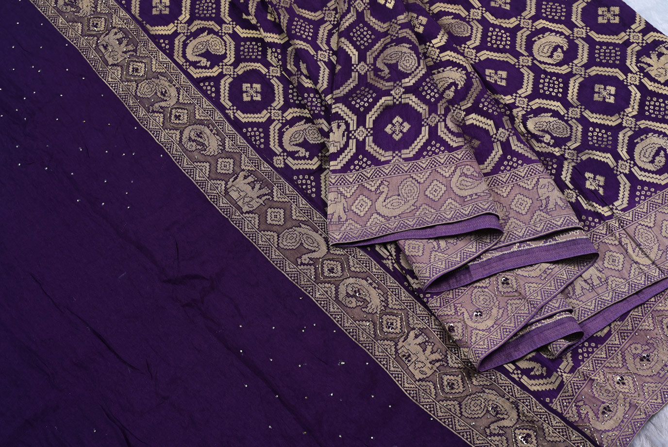 Nevy Blue Dola Silk Saree