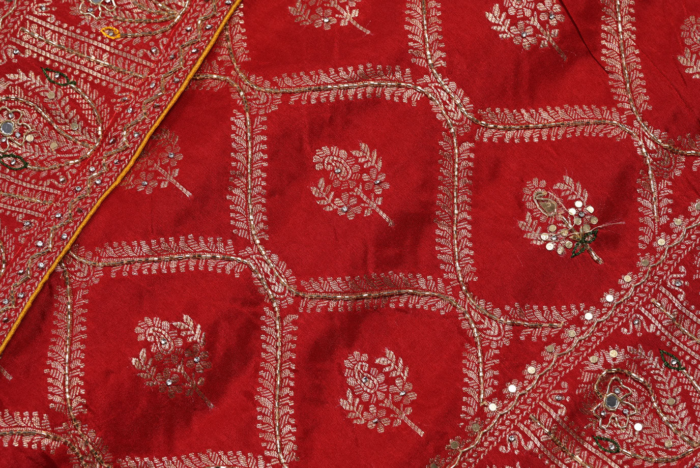 Silk yellow dola silk saree for weddings and festive occasions