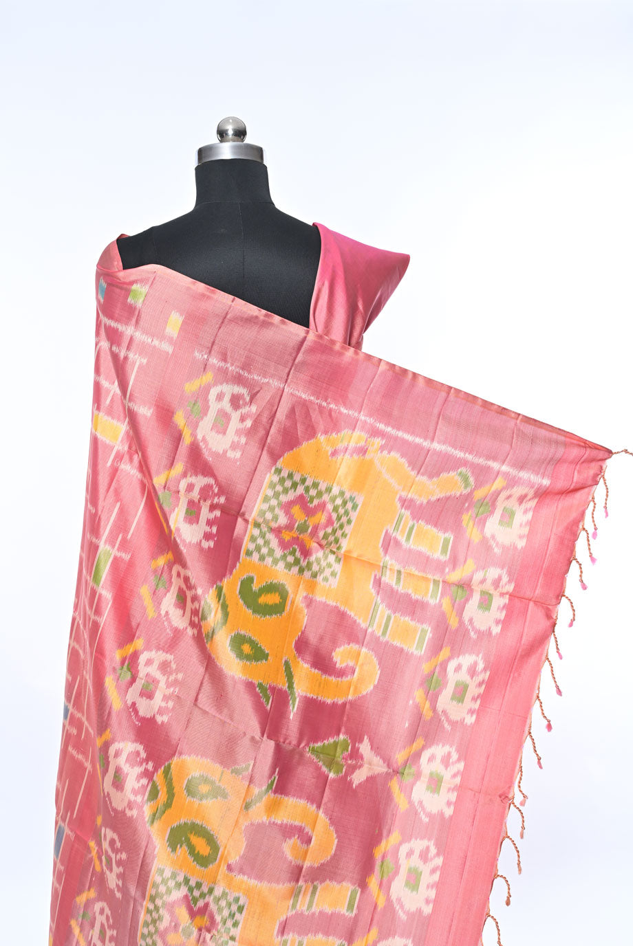 Silk dusty pink pure soft silk saree for weddings and festive occasions