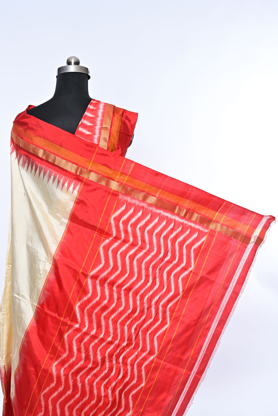 red kochampalli silk saree for weddings and festive occasions