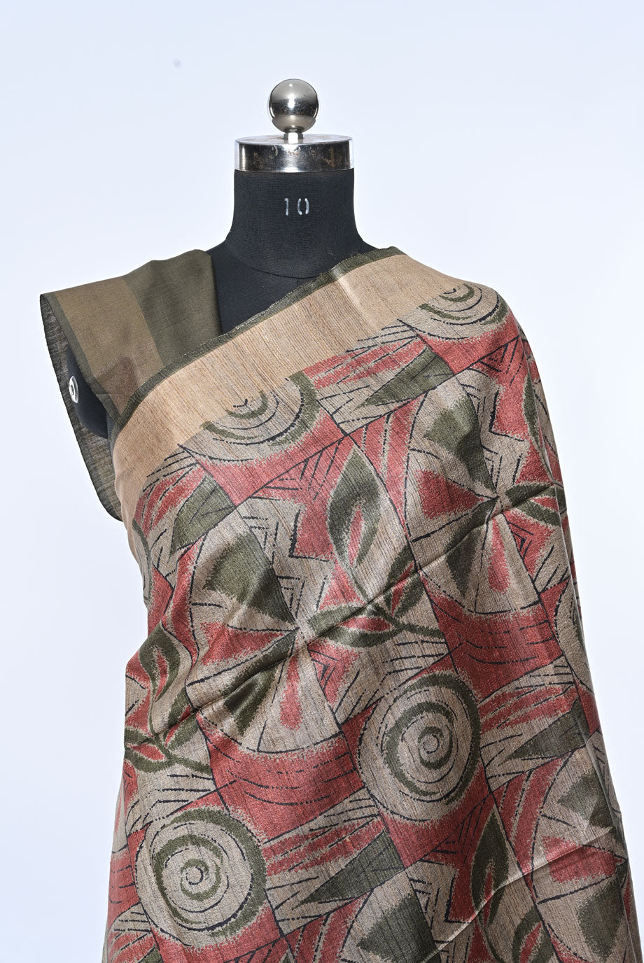 green and gold mix tussar silk saree for weddings and festive occasions