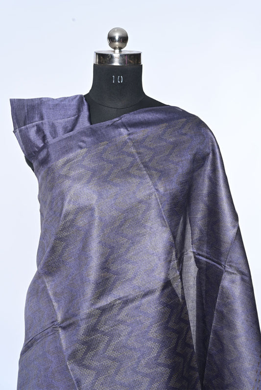 Pure Tussar Silk Indigo Blue Saree for Wedding