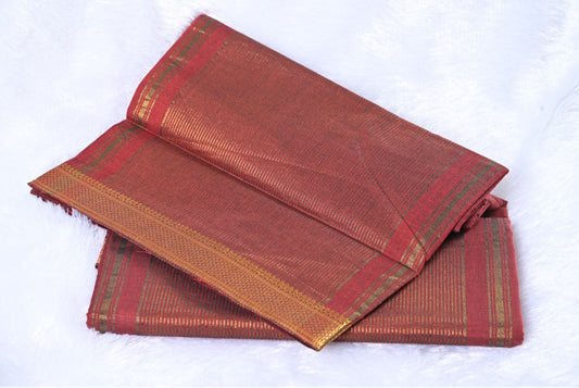 Mangalgiri Pattu Maroon Saree for Wedding