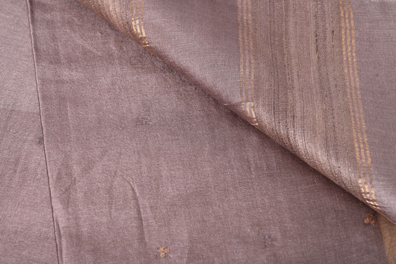 Pure Tussar Silk English Plum Saree for Festival
