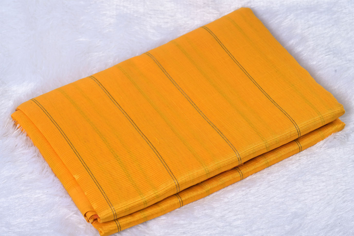 Semi Cotton Golden Yellow Saree for Daily Wear