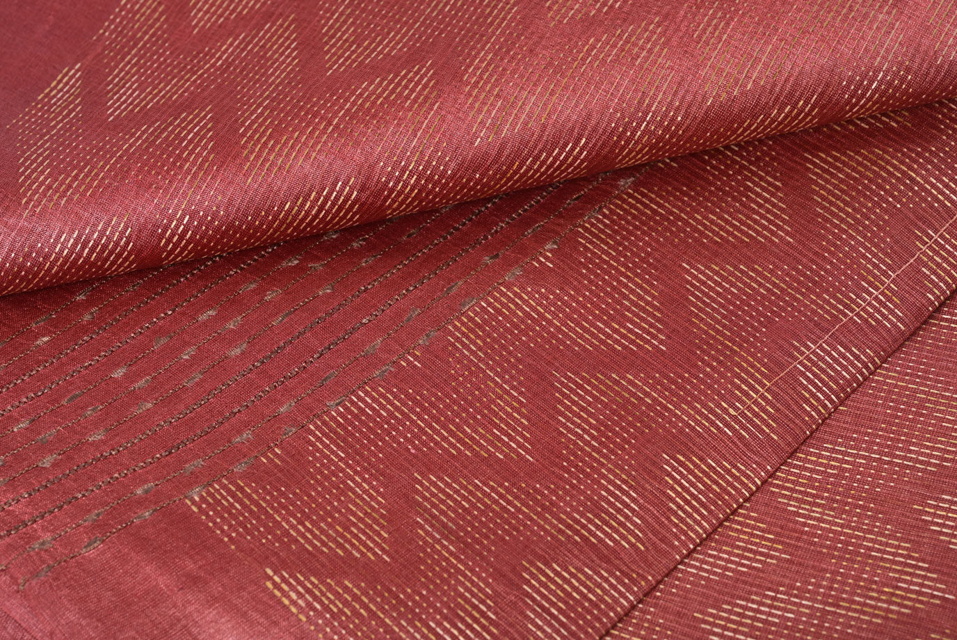 Pure Tussar Silk Maroon Saree for Festival