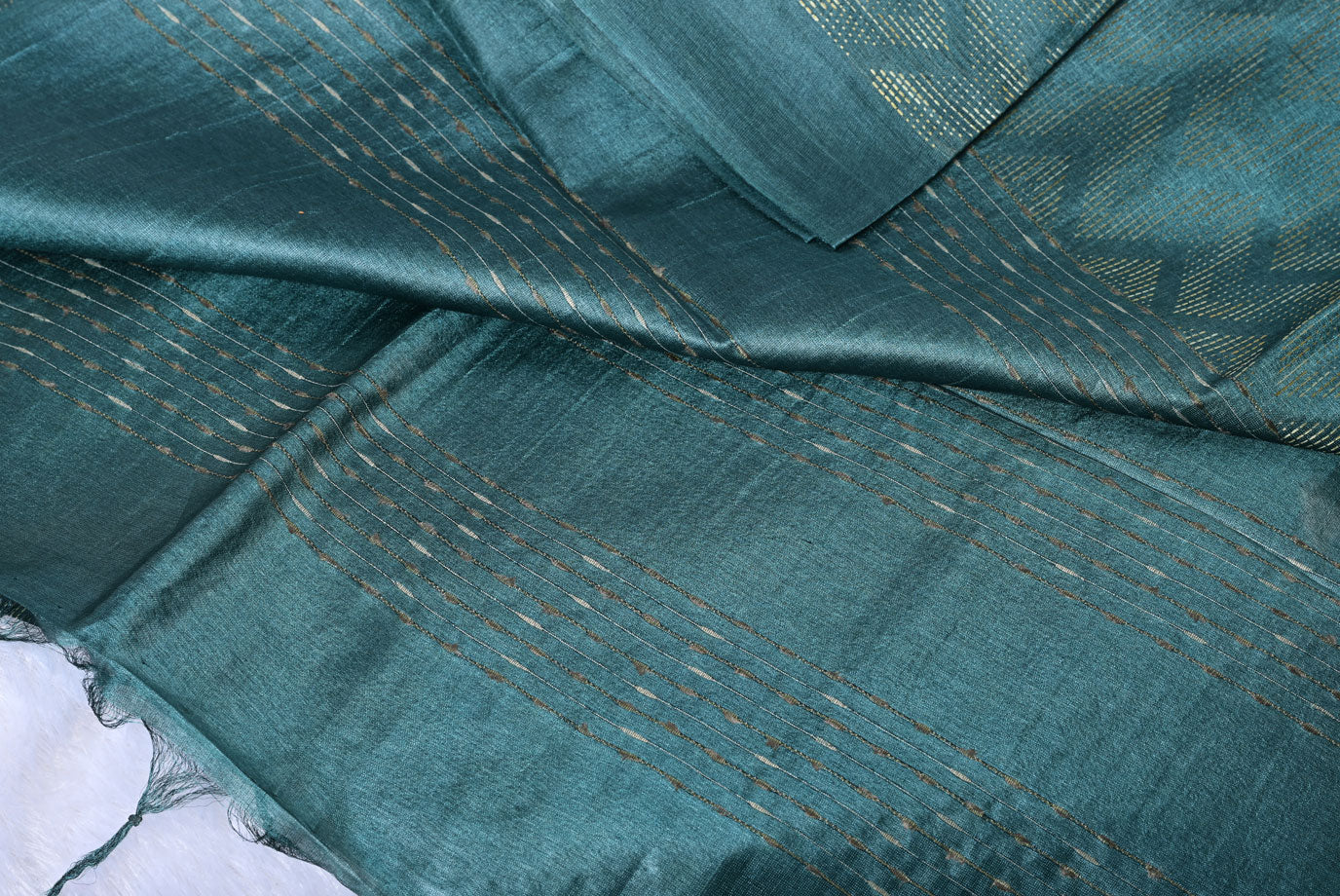 Pure Tussar Silk Rasberry Saree for Festival