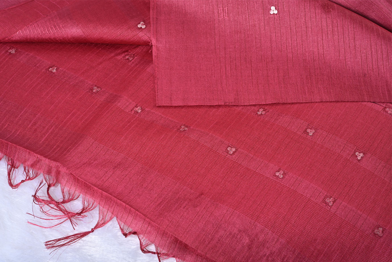 Pure Tussar Silk Pink Saree for Festival