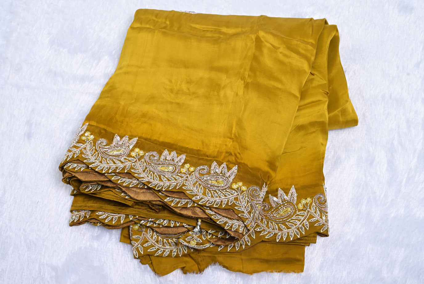 Chinon silk saree