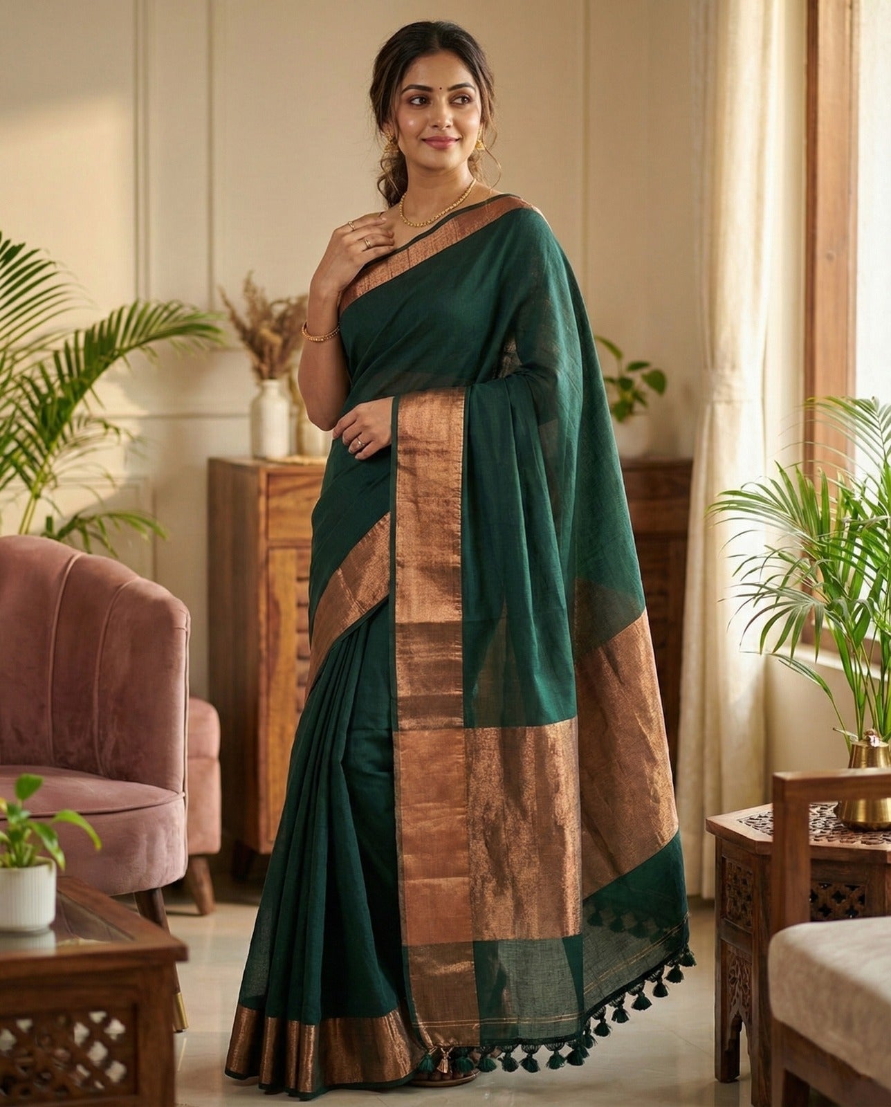 “Pure cotton sarees for women – daily wear  and office wear collection 