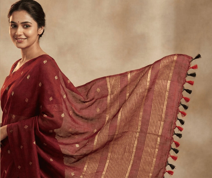 Soft breathable cotton saree for women everyday wear