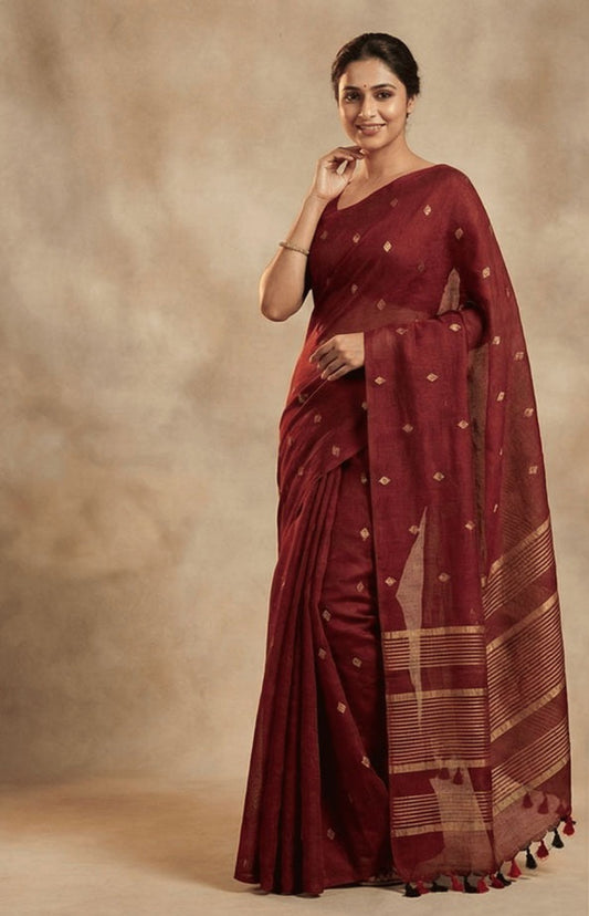 Handpicked cotton saree for women breathable daily use