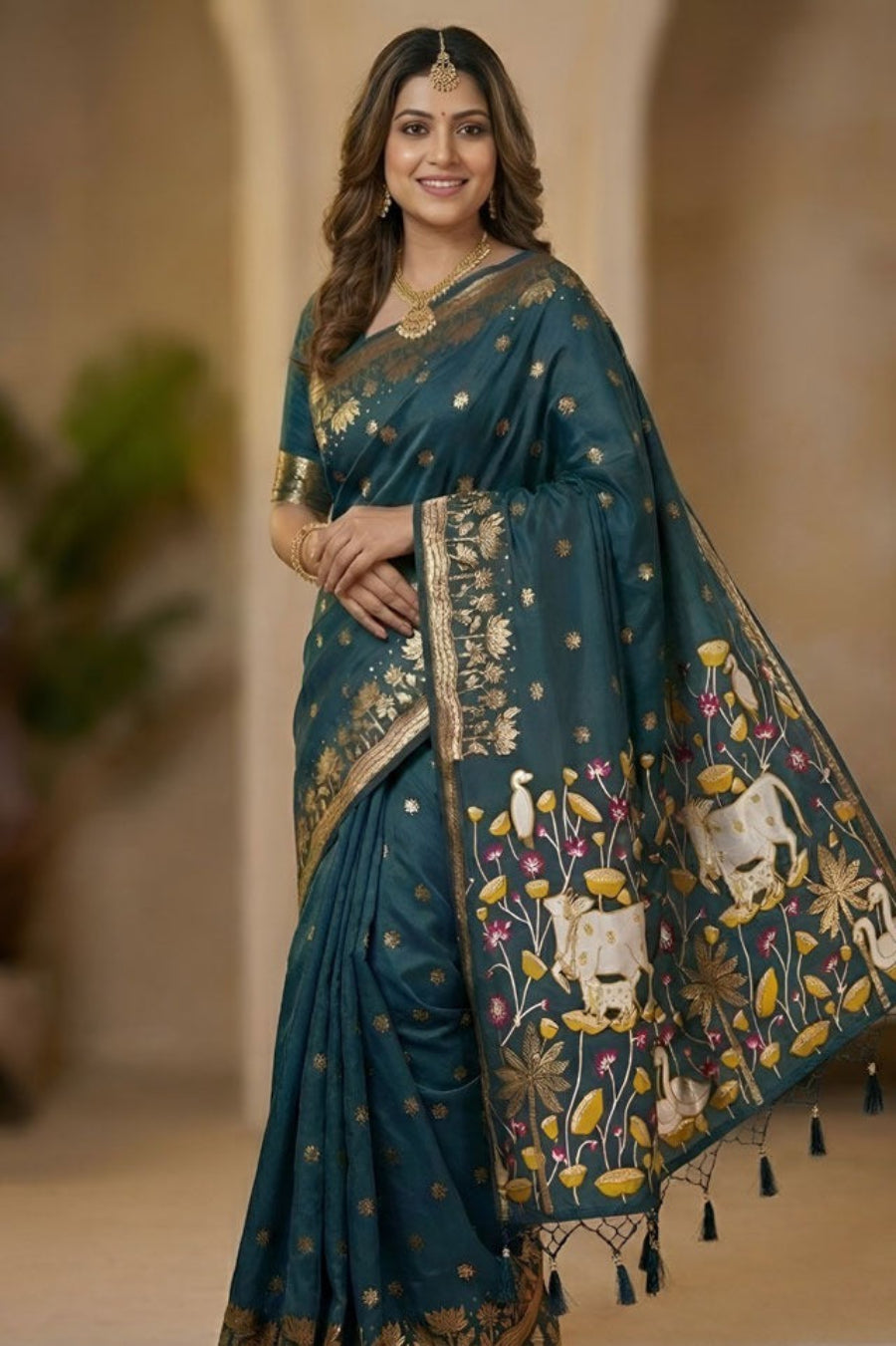 Handpicked Tana silk saree for women elegant draping
