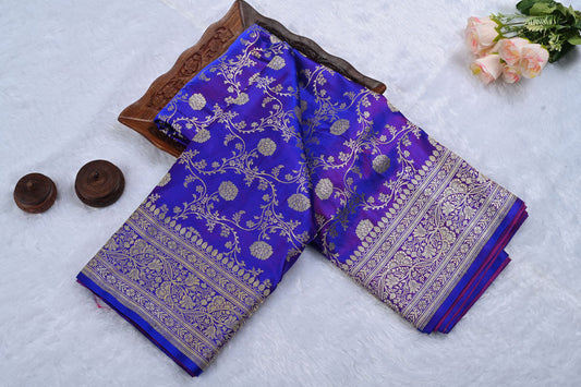 Banarasi purple banarasi saree for weddings and festive occasions