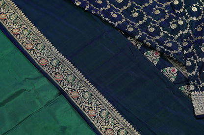 Silk Dark Blue Banarasi Saree