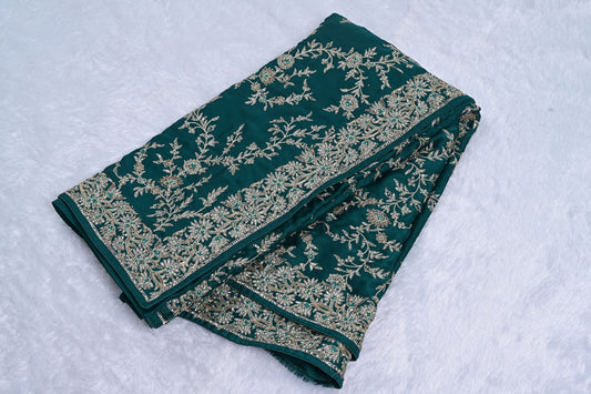 Fabric Green Designer Silk Saree