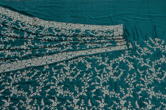 Fabric Green Designer Silk Saree
