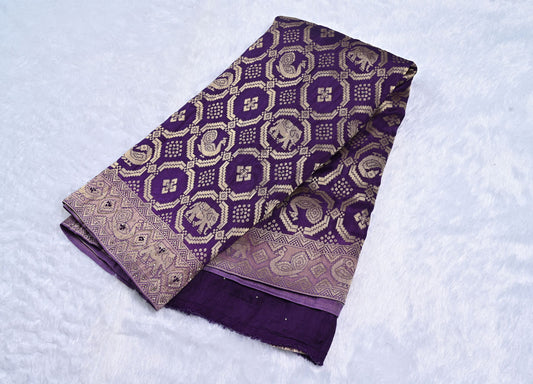 Nevy Blue Dola Silk Saree
