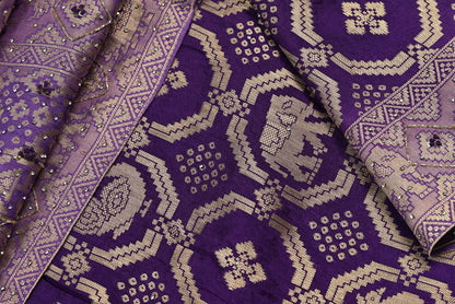 Nevy Blue Dola Silk Saree