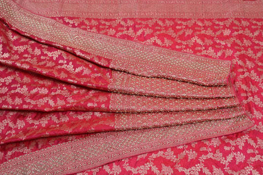 Pink Banarasi Saree