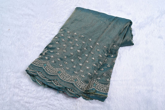 Silk pecock green tissue silk saree for weddings and festive occasions
