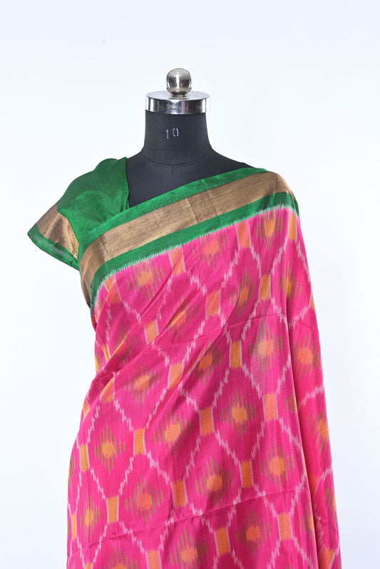  green colour pure soft silk saree for weddings and festive occasions
