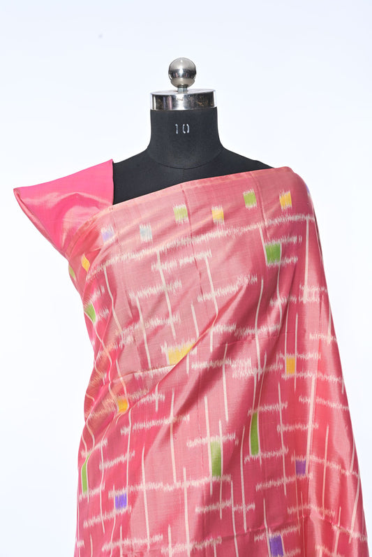 Silk dusty pink pure soft silk saree for weddings and festive occasions