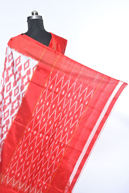  red patola saree for weddings and festive occasions