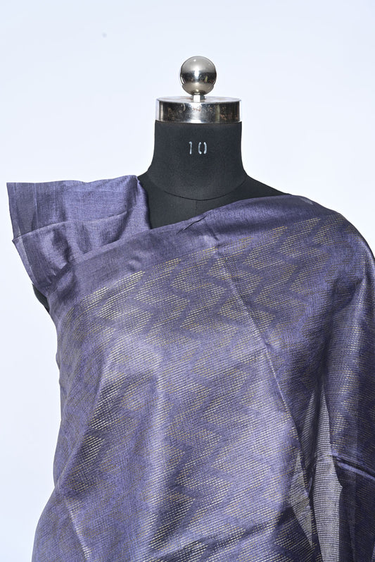 Pure Tussar Silk Indigo Blue Saree for Wedding