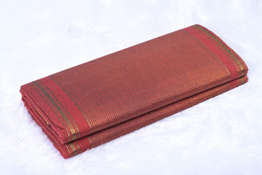 Mangalgiri Pattu Maroon Saree for Wedding