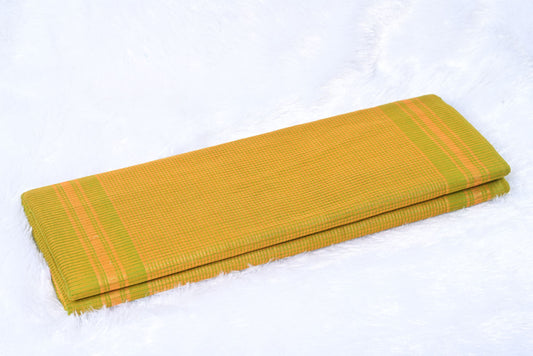 Mangalgiri Pattu Grass Green with Golden Saree for Festival