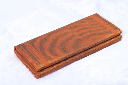 Mangalgiri Pattu Brown Saree for Festival
