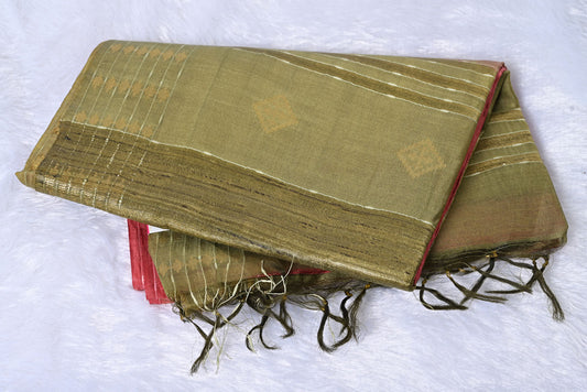 dusty maroon tussar silk saree for weddings and festive occasions