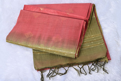 dusty maroon tussar silk saree for weddings and festive occasions