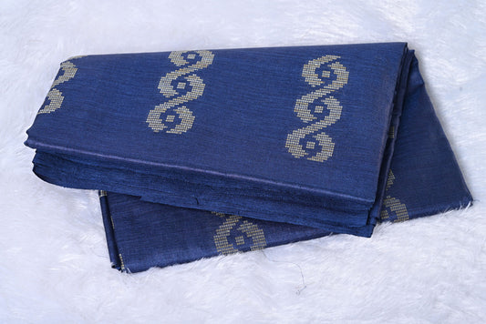 Silk nevy blue tussar silk saree for weddings and festive occasions