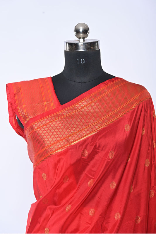 Semi Kalanjali Paithani Dark Pink Saree for Festival