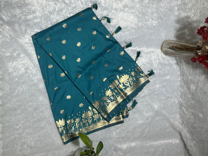 Wedding special Tana silk saree for women royal look