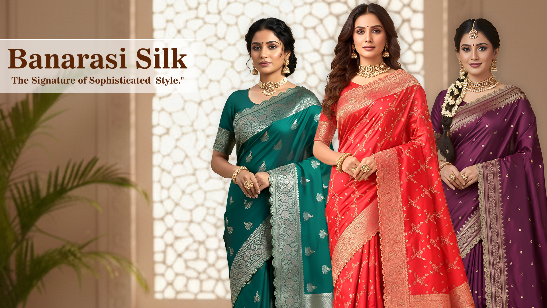 "Elegant Banarasi Silk Sarees for Women – Sophisticated Traditional Style, Perfect for Weddings and Festive Occasions"